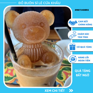 Khuôn làm đá silicon hình gấu 3D dễ thương