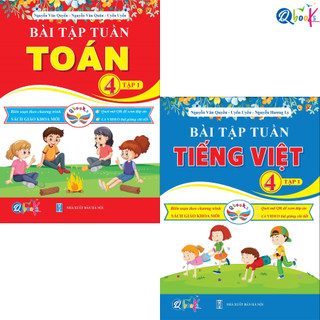 Sách - combo bài tập tuần toán và tiếng việt lớp 4 - tập 1 - cánh diều