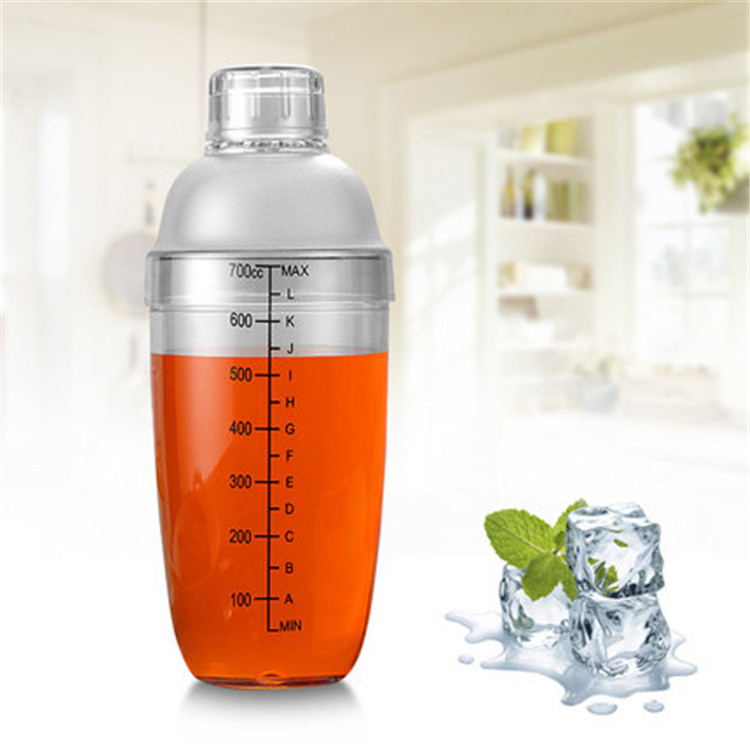 Bình Lắc Shaker nhựa cao cấp chia vạch 300 - 500 - 700- 1000 ml Loại Tốt - Dùng trong pha chế