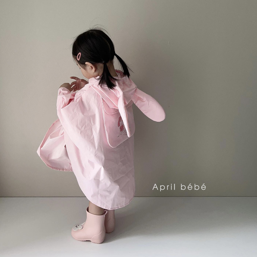 Áo mưa in hình gấu Poncho phủ Venyl cao cấp cho bé, áo mưa trẻ em chống thấm nước phong cách Hàn Quốc dễ thươ