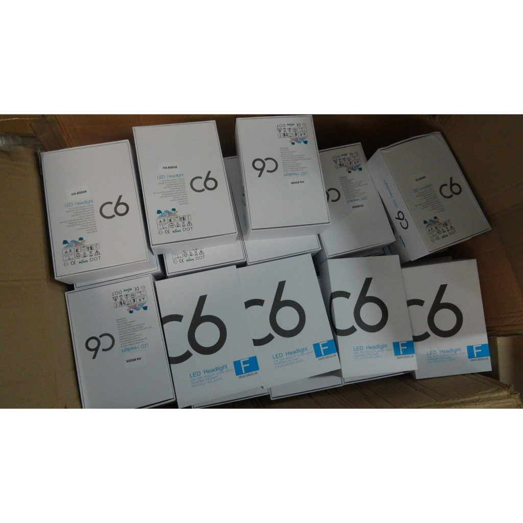 COMBO 02 Đèn Pha Led C6 Cao Cấp 36W 3800LM, 6000K ánh sáng trắng các chân H1, H3, H4, H8, H11, 9004, 9005, 9006, H27/880