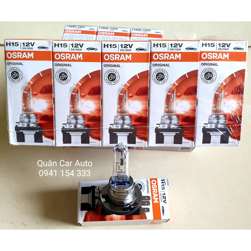 BÓNG ĐÈN Ô TÔ OSRAM H15 12V 55/15W 3200K 64176 xuất xứ Đức