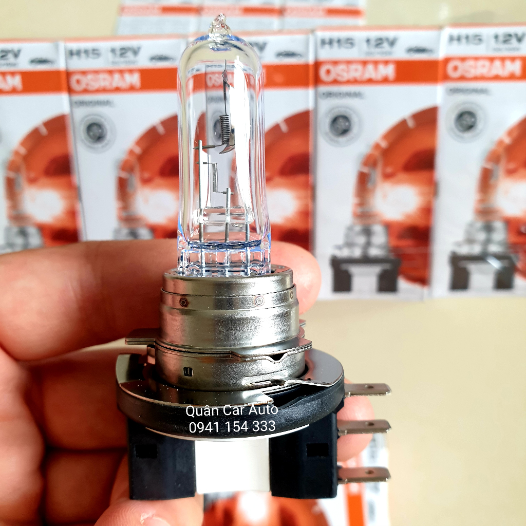 BÓNG ĐÈN Ô TÔ OSRAM H15 12V 55/15W 3200K 64176 xuất xứ Đức