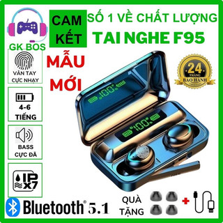 Tai Nghe Bluetooth F95 Cao Cấp Bluetooth 5.0 Cảm Ứng Micro Không Dây 2 Bên Chống Nước Pin Trâu