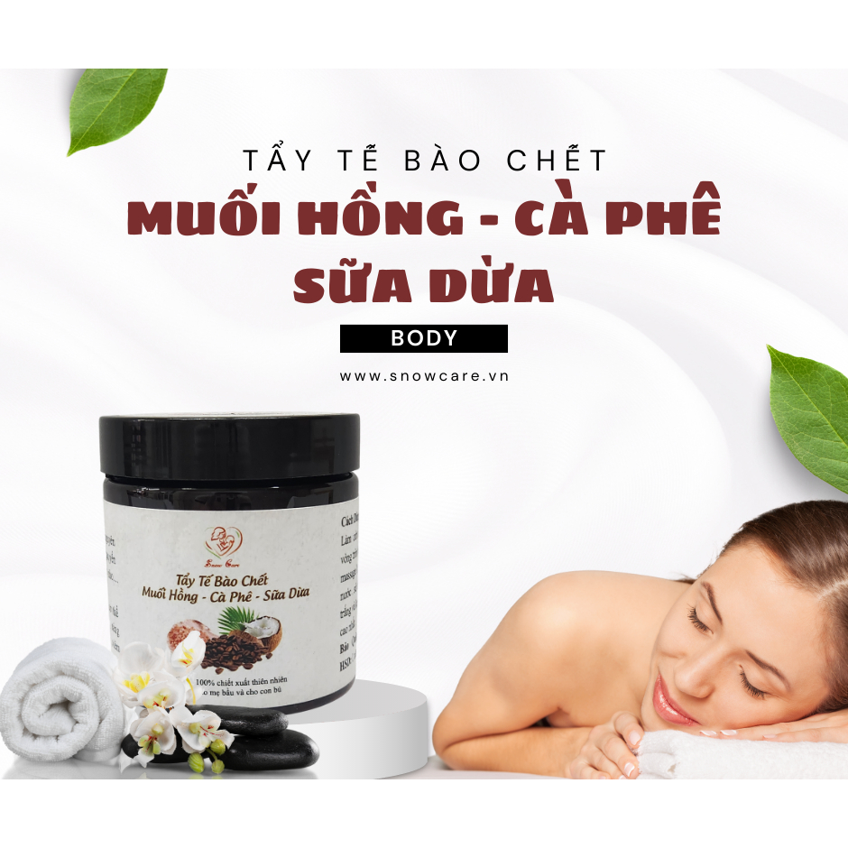 TẨY TẾ BÀO CHẾT MUỐI HỒNG, CÀ PHÊ, SỮA DỪA