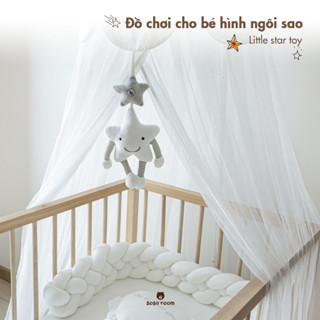  Đồ chơi treo cũi có nhạc đồ decor phòng bé hình ngôi sao trắng 