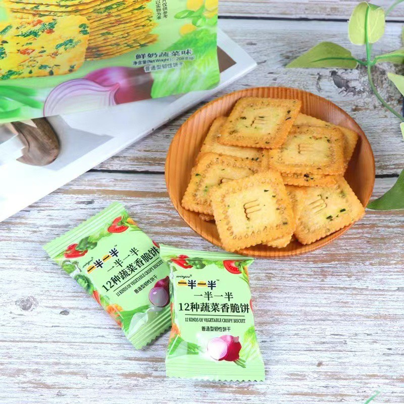 Gói bánh quy rau củ - phô mai ăn kiêng, ít đường, ít dầu mỡ