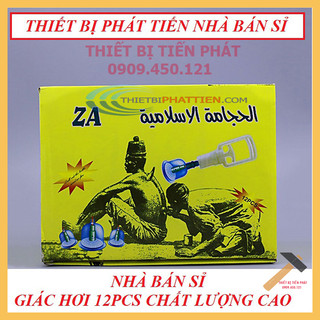Bộ Giác Hơi 12 Ống Hút Chân Không Xịn Hộp Vàng (Chính Hãng)