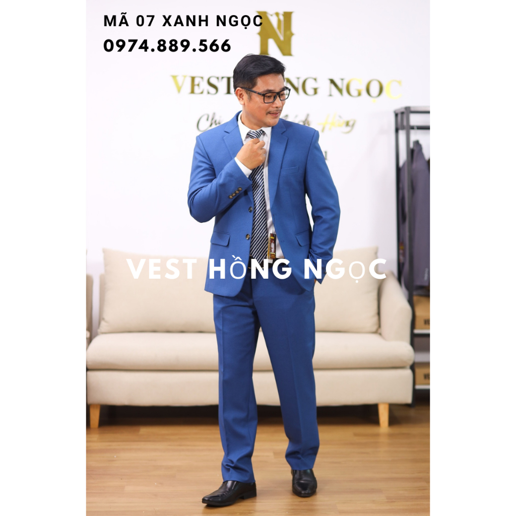 Vest Trung Niên Hồng Ngọc LUXURY1 Bộ com lê Hồng Ngọc trung niên cao cấp xuất khẩu hàng loại 1