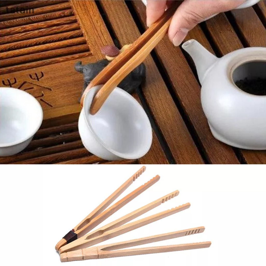 Kẹp trà/ gắp trà bằng gỗ tre an toàn, tiện dụng kết hợp decor bàn trà xinh xắn
