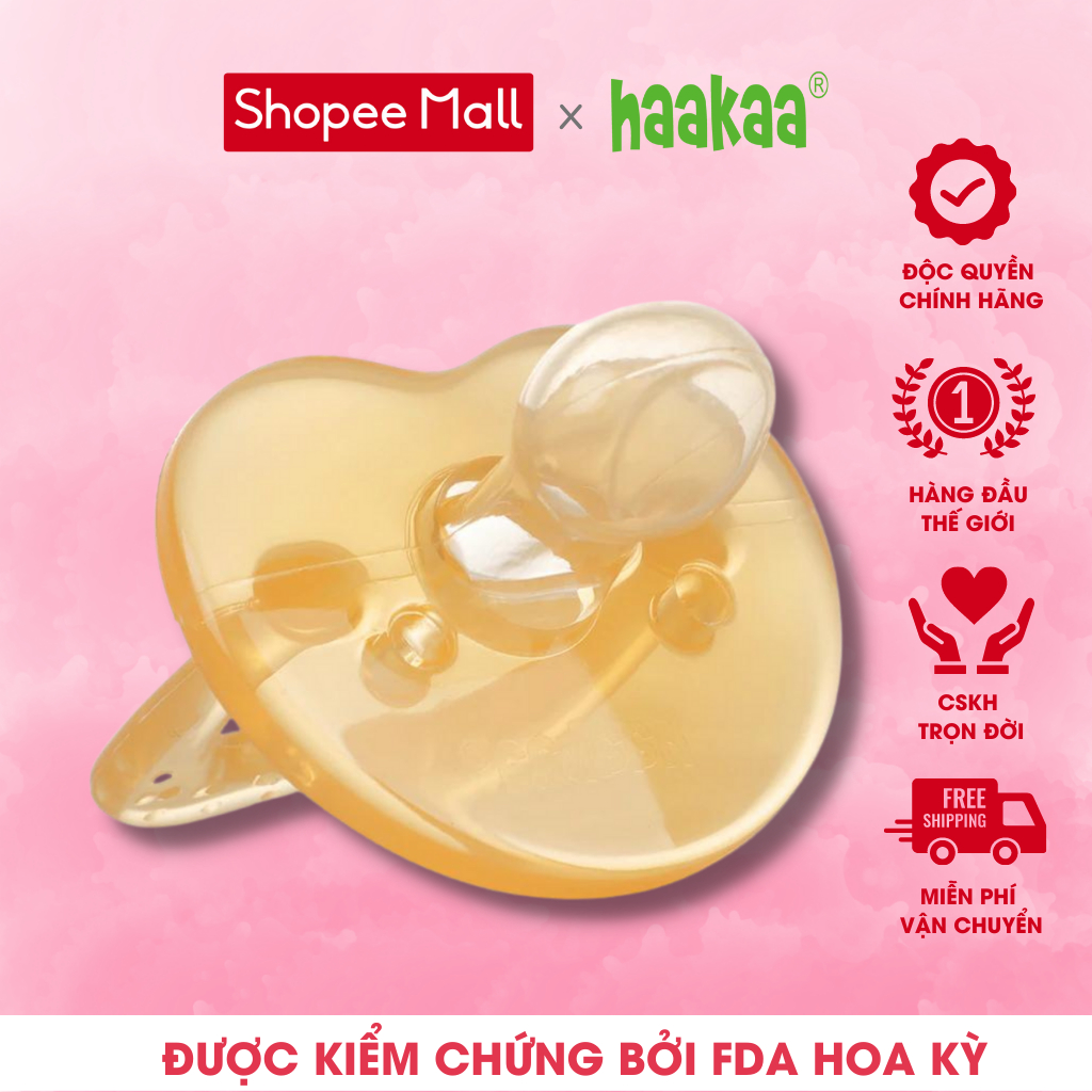 Ti ngậm silicone Haakaa cho bé từ 3 tháng tuổi. Giảm đau nướu, chống hô