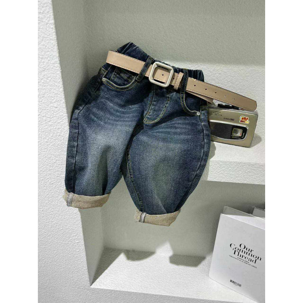 Quần jeans, quần bò dài thiết kế thuê túi sành điệu cho bé 10-25kg/ Thuê túi