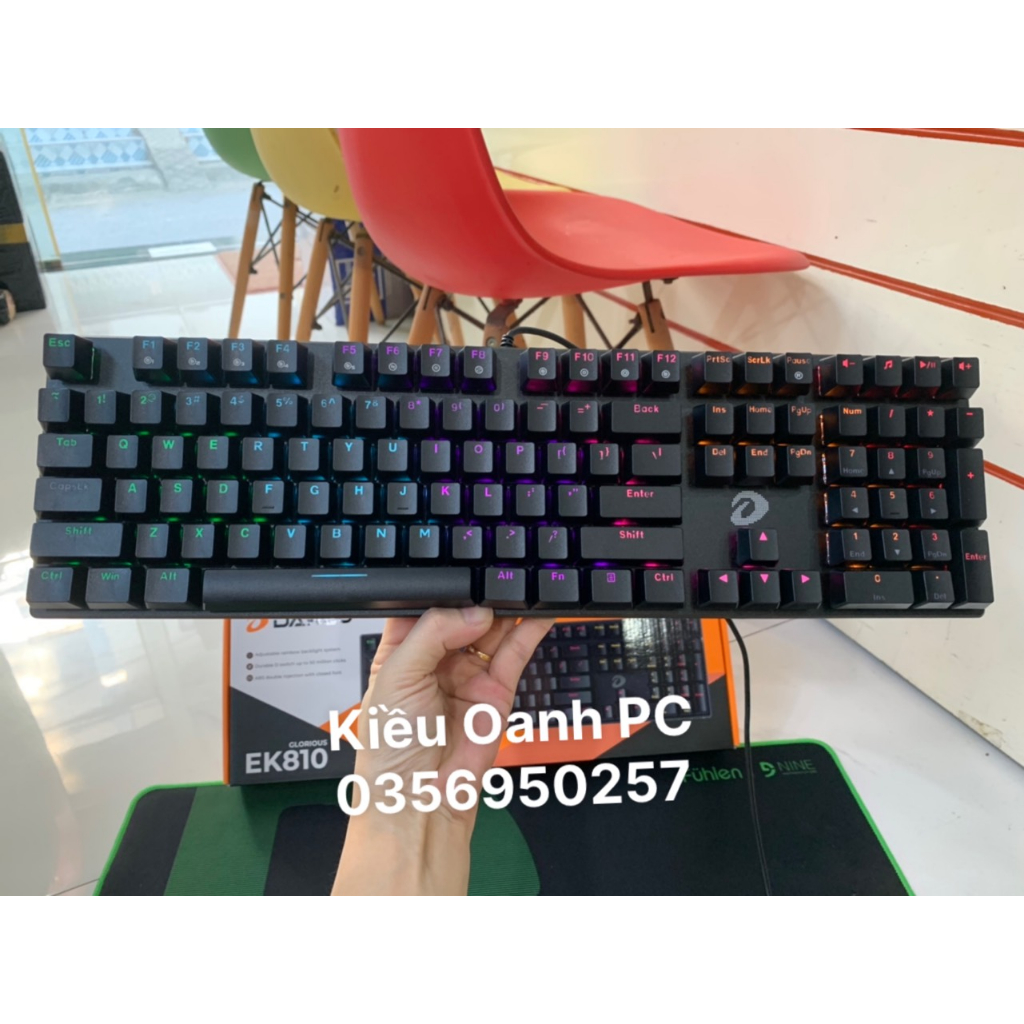 Bàn phím cơ Gaming Dareu EK810 Multi Led Brown/Blue/Red Switch