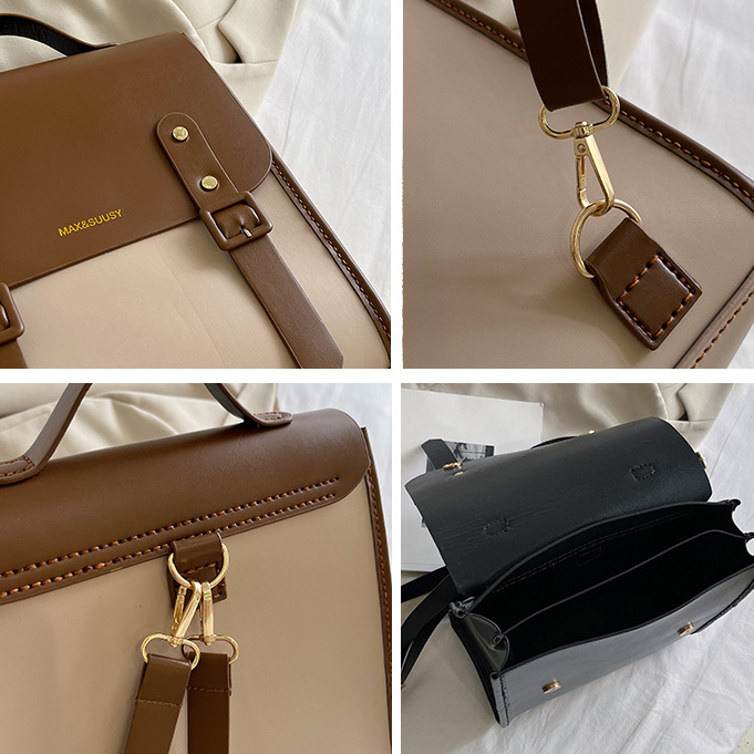 Balo nam nữ S&B HANDMADE tự đan da pu phối màu phong cách thời trang Hàn Quốc dành cho cặp đôi