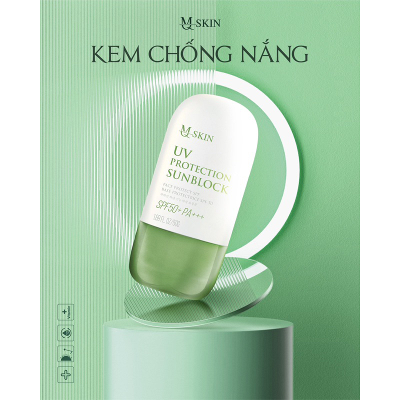 Kem chống nắng MQ SKIN SPF50+PA+++ uv protection sunblock 50g