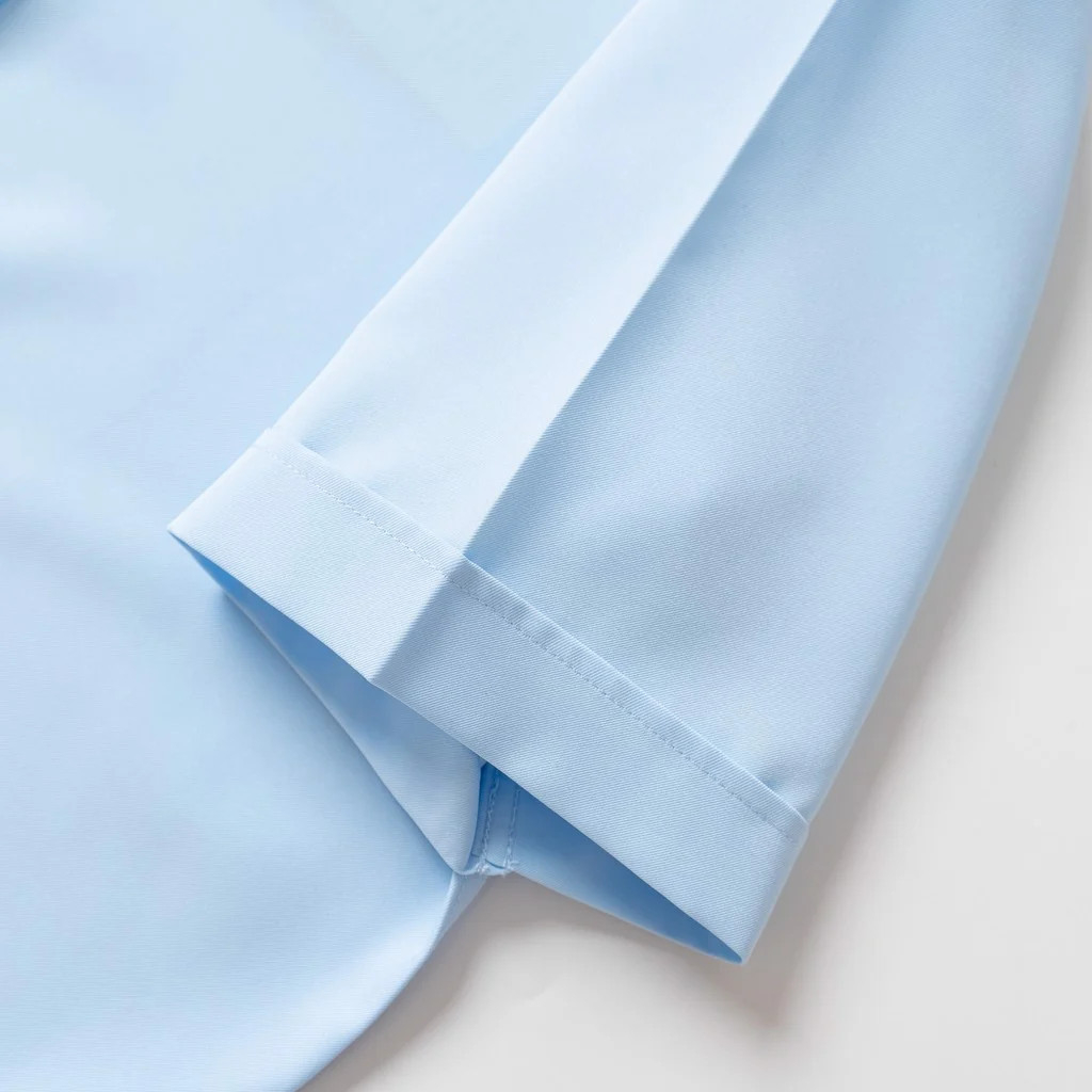 Sơ Mi Nam Tay Ngắn Xanh vải lụa KENTA SMN0081