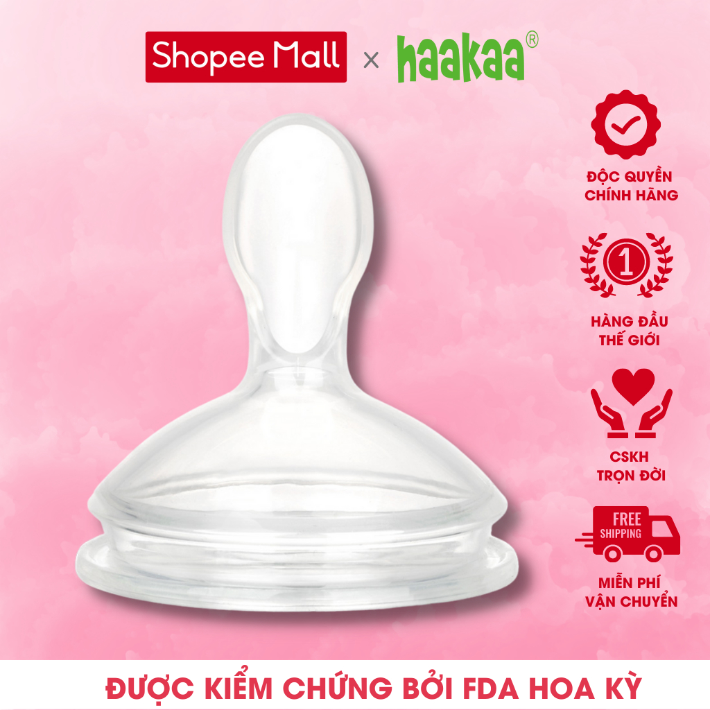 Núm thìa ăn dặm Gen.3 Haakaa. Chất liệu silicone cao cấp, an toàn