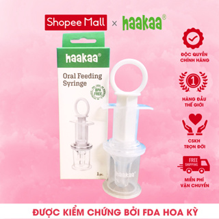 Dụng cụ uống thuốc ăn sữa cho bé Haakaa. 100% silicone cấp y tế