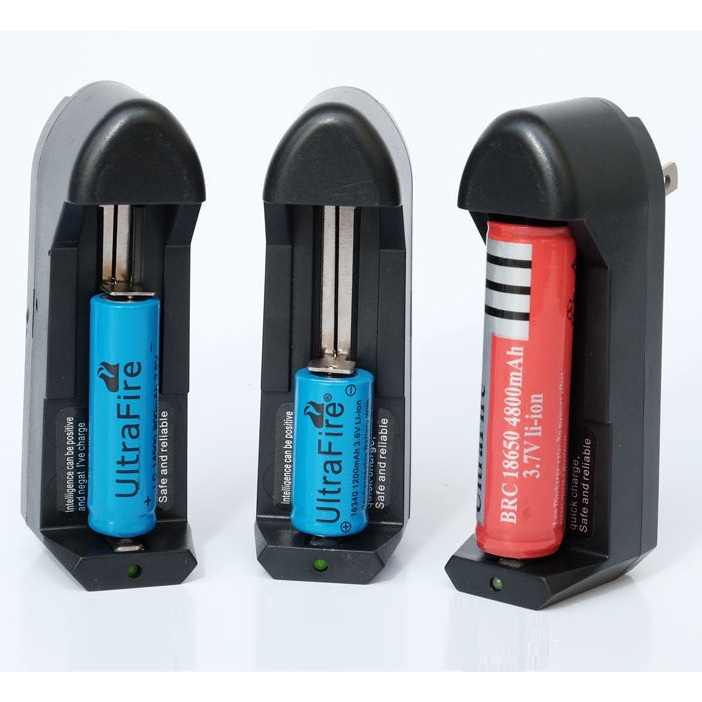 Sạc Đơn Pin Li-Ion 18650 16340 14500 Cho Đèn Pin Siêu Sáng