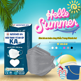 30 cái Khẩu trang y tế 4D Khánh An KA99 ngăn vi khuẩn 99% ôm sát khuôn mặt không lem son và rất dễ thở