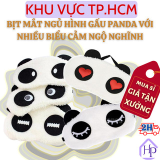  Miếng Bịt Mắt Ngủ Hình Gấu Panda Với Nhiều Sắc Thái Biểu Cảm Ngộ Nghĩnh Thích Hợp Cho Học Sinh, Văn Phòng