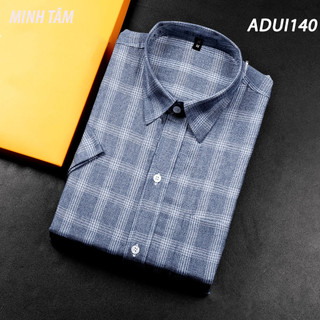 Áo sơ mi nam trung niên vải ĐŨI mềm mát size từ 50 đến 85kg ADUI14