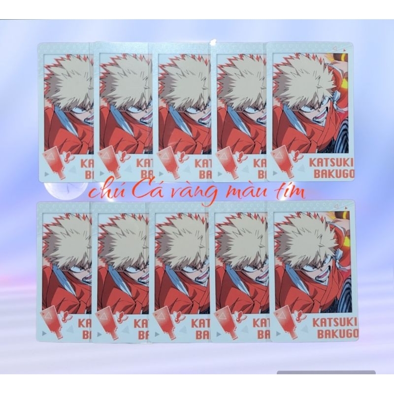 Card Snap, Metal, Pola Katsuki Bakugo - MHA/My Hero Academia - Izuku Midoriya, Shoto Todoroki