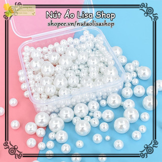 Hạt ngọc trai nhựa không lỗ có các cỡ 6mm 8mm 10mm 12mm