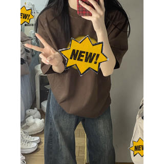  FOCUS Áo phông nữ vintage bigsize Nâu áo local brand tee unisex 100%cotton