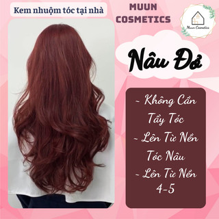 Thuốc Nhuộm Tóc Màu Nâu Đỏ (Tặng Kèm Oxy + Chụp Tóc + Bao Tay)