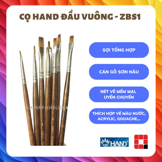 Cọ vẽ đầu vuông hand - zbs1