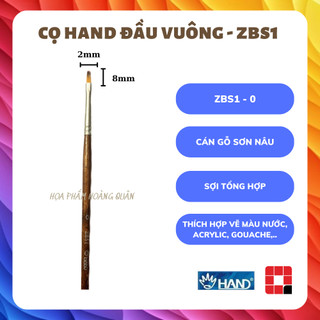 CỌ VẼ ĐẦU VUÔNG HAND - ZBS1