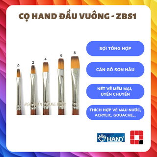 CỌ VẼ ĐẦU VUÔNG HAND - ZBS1