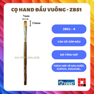 CỌ VẼ ĐẦU VUÔNG HAND - ZBS1