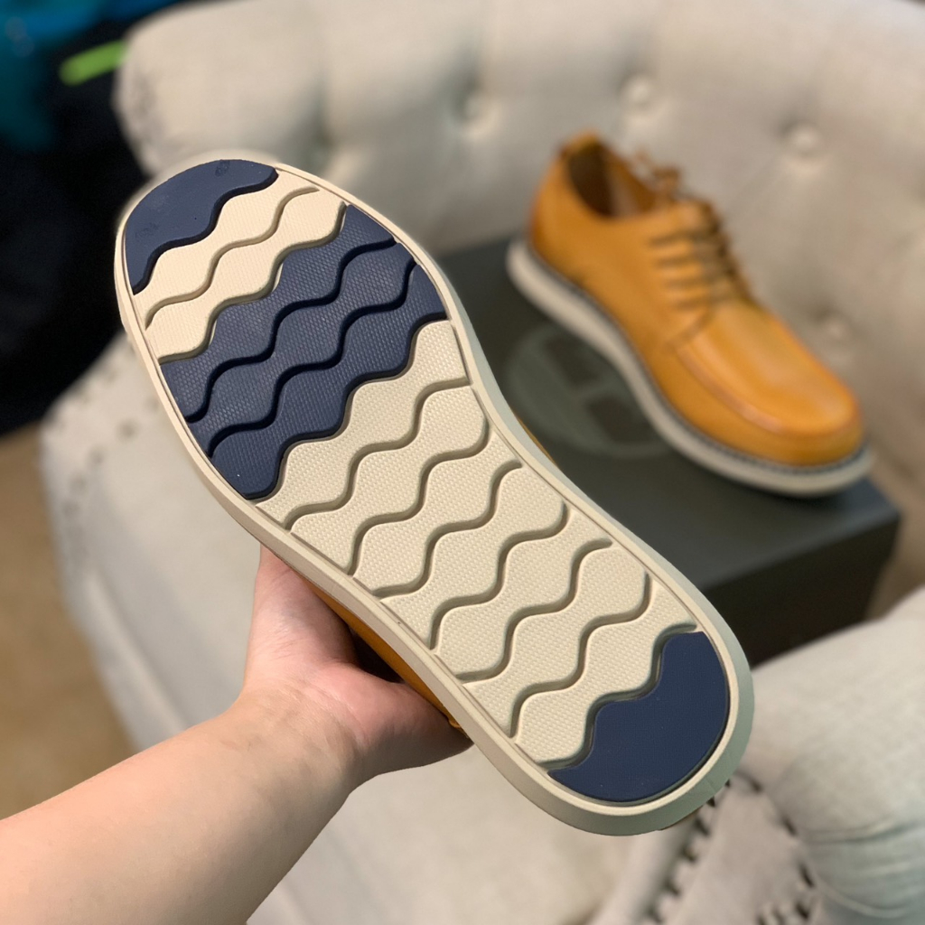 9016 - Giày Da Nam TimBerLand Thiết Kế Cột Dây - Kết Hợp Hai Màu Thanh Lịch - Full Box - Sấu Vui Vẻ