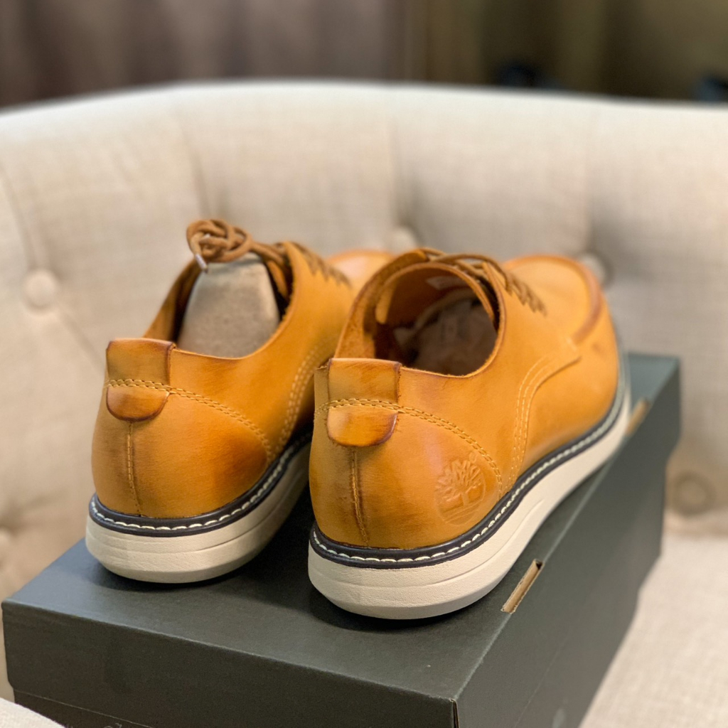 9016 - Giày Da Nam TimBerLand Thiết Kế Cột Dây - Kết Hợp Hai Màu Thanh Lịch - Full Box - Sấu Vui Vẻ