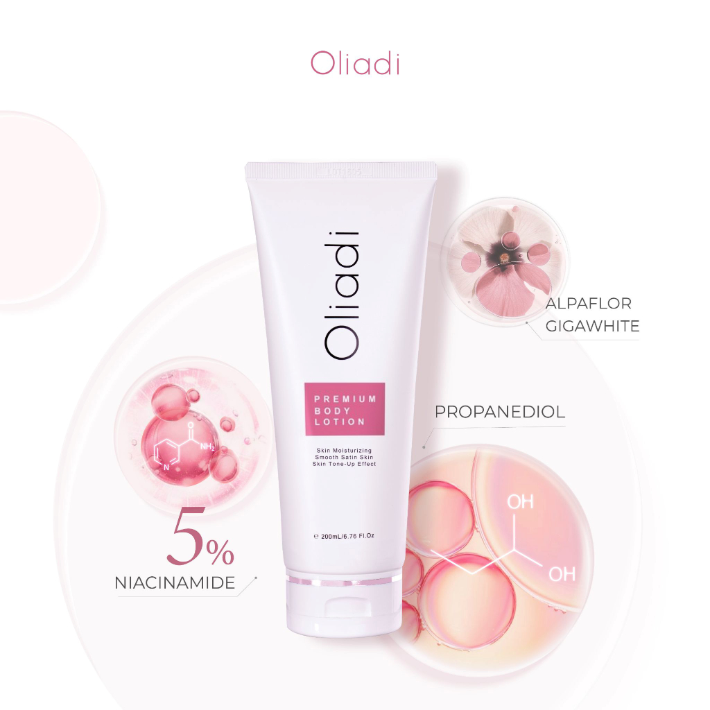 BODY LOTION OLIADI - Kem Body Oliadi Dưỡng Thể Trắng Toàn Thân Với Công Nghệ Hạt Nano Phân Tử 200ml