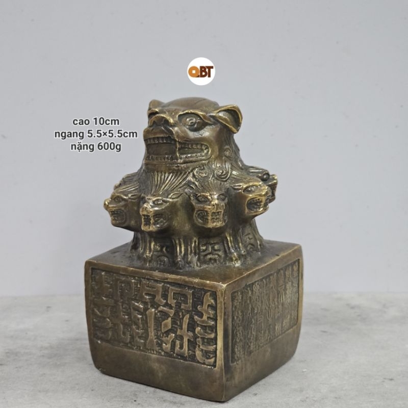 Ấn lân vuông bằng đồng