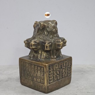 Ấn lân vuông bằng đồng