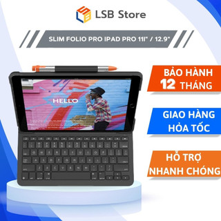 Bao da bàn phím logitech slim folio pro ipad pro 11inch / 12.9 inch | hàng chính hãng | lsb store