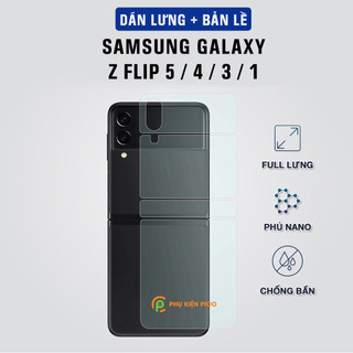 Dán lưng Samsung Galaxy Z Flip 3 / Z Flip 4 / Z Flip 5 PPF cao cấp dẻo trong suốt - Dán bản lề Samsung Galaxy Z Flip3 5G
