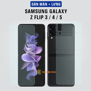 Dán màn hình Samsung Galaxy Z Flip 3 / Z Flip 4 5G full màn hình - Dán lưng Samsung Galaxy Z Flip 5 5G dẻo trong suốt