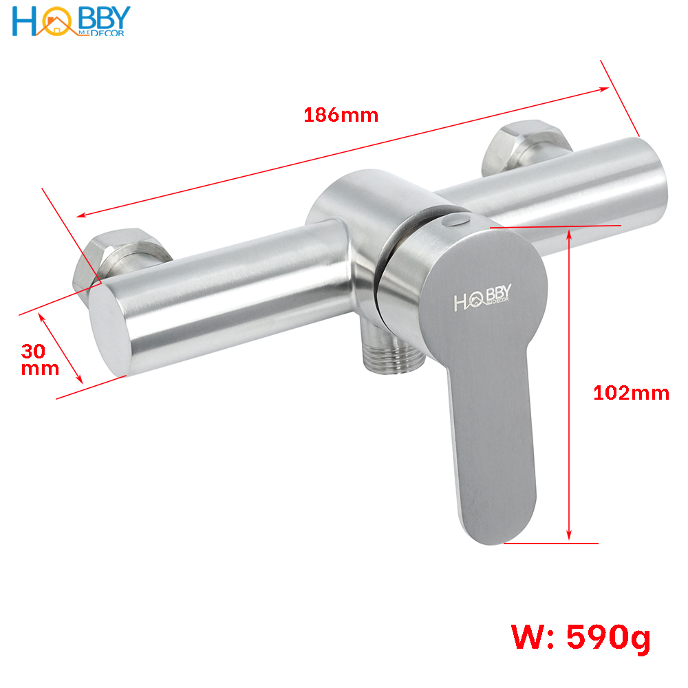 Củ sen tắm gật gù nóng lạnh cho vòi hoa sen inox 304 Hobby Home Decor CSNL4 không rỉ sét