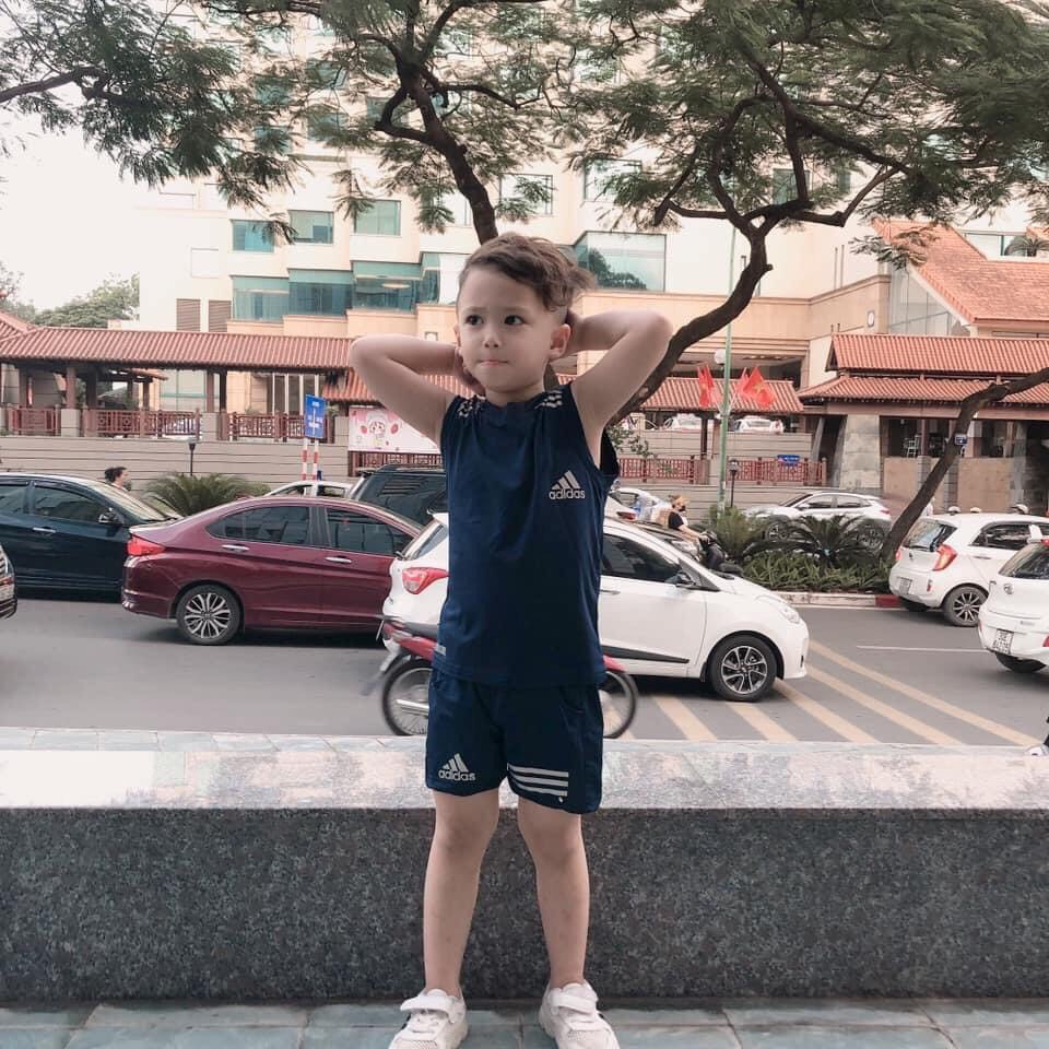 Bộ ba lỗ bé trai, Bộ thể thao bé trai chất thun cotton không pai không xù cho bé từ 7 đên 27kg
