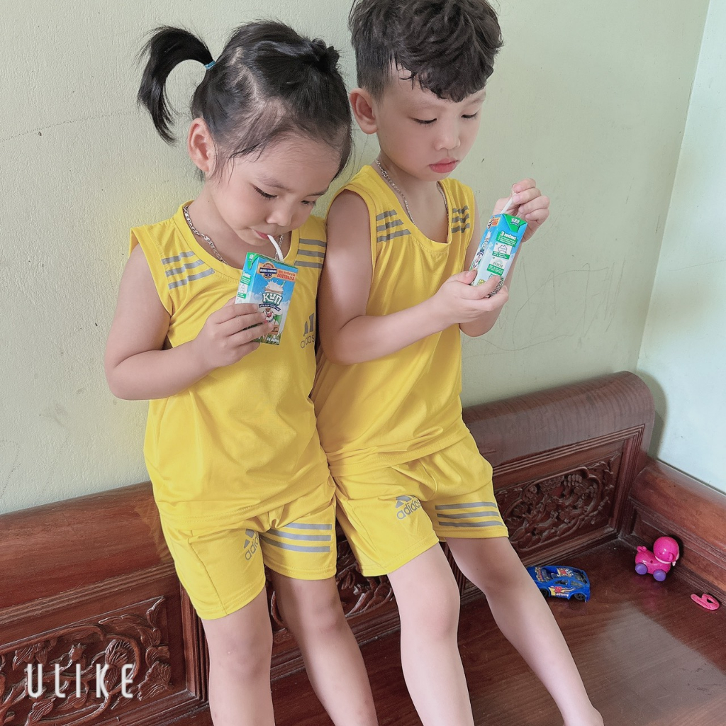 Bộ ba lỗ bé trai, Bộ thể thao bé trai chất thun cotton không pai không xù cho bé từ 7 đên 27kg