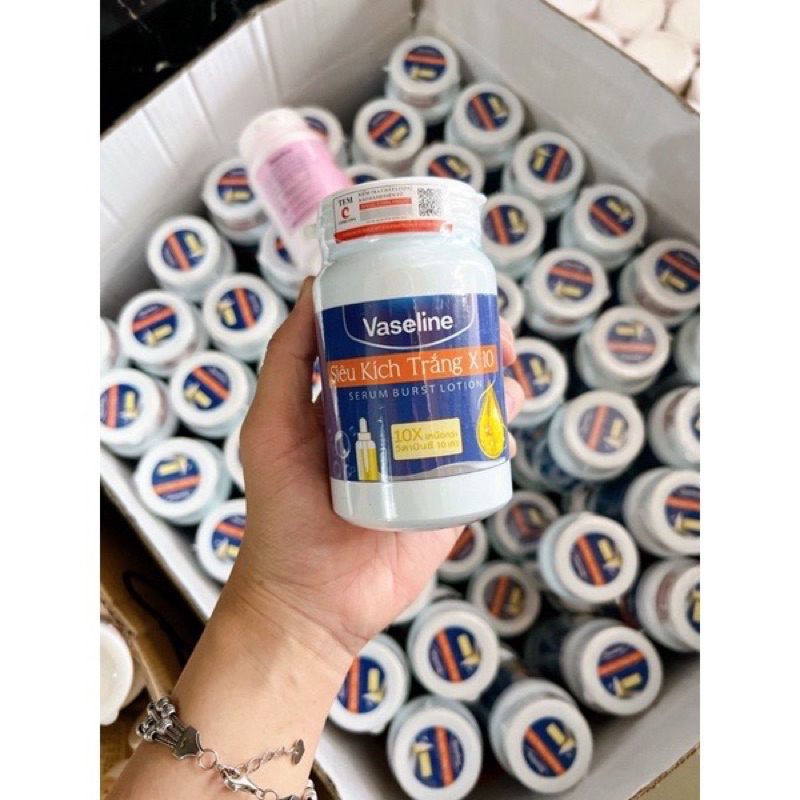 Kem SIÊU Kích Trắng Vaseline x10 hũ 250gr