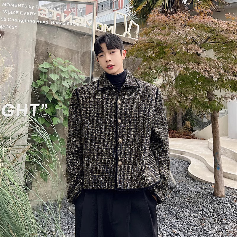 Áo khoác dạ nam dáng ngắn cổ bẻ hàng quảng châu xịn siêu đẹp