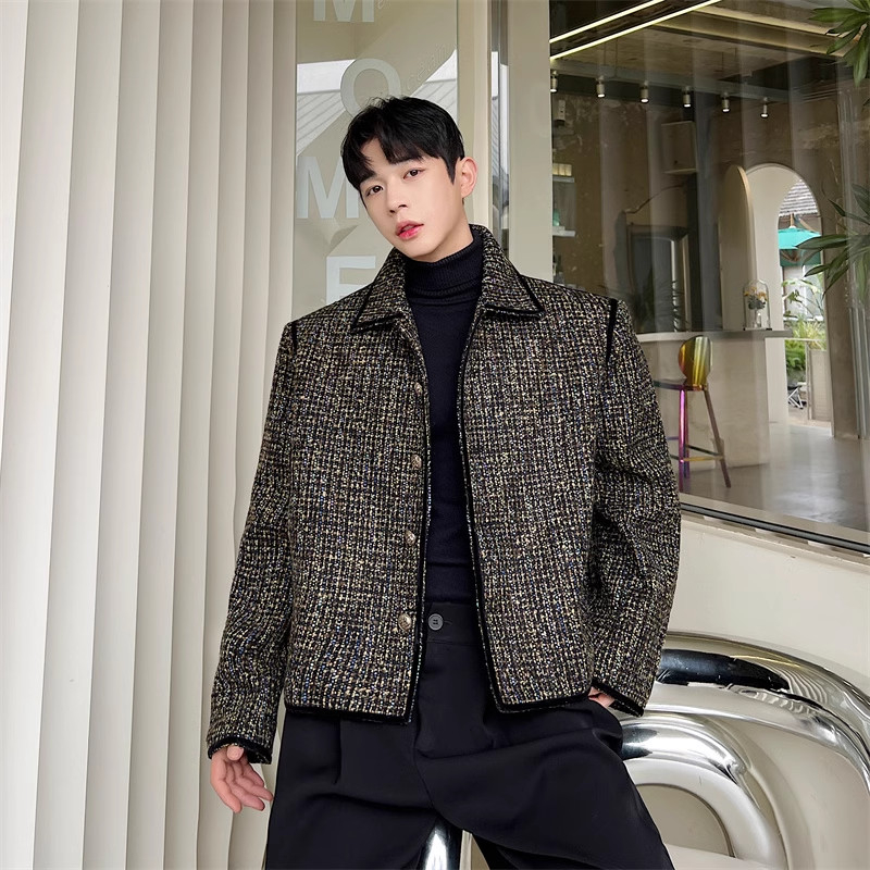 Áo khoác dạ nam dáng ngắn cổ bẻ hàng quảng châu xịn siêu đẹp