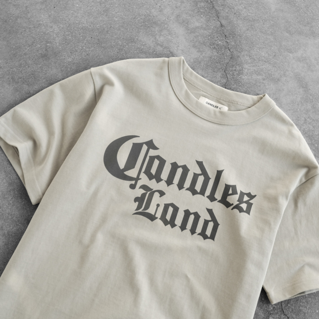 Áo thun nam nữ oversize CANDLESLAND GOTHIC LOGO T-SHIRT chất liệu cotton 100% 280gsm in logo chính hãng