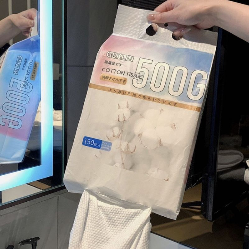 Bịch 150 tờ khăn lau đa năng Geklin, khăn rút chất liêu Cotton mềm mượt